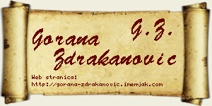 Gorana Ždrakanović vizit kartica
